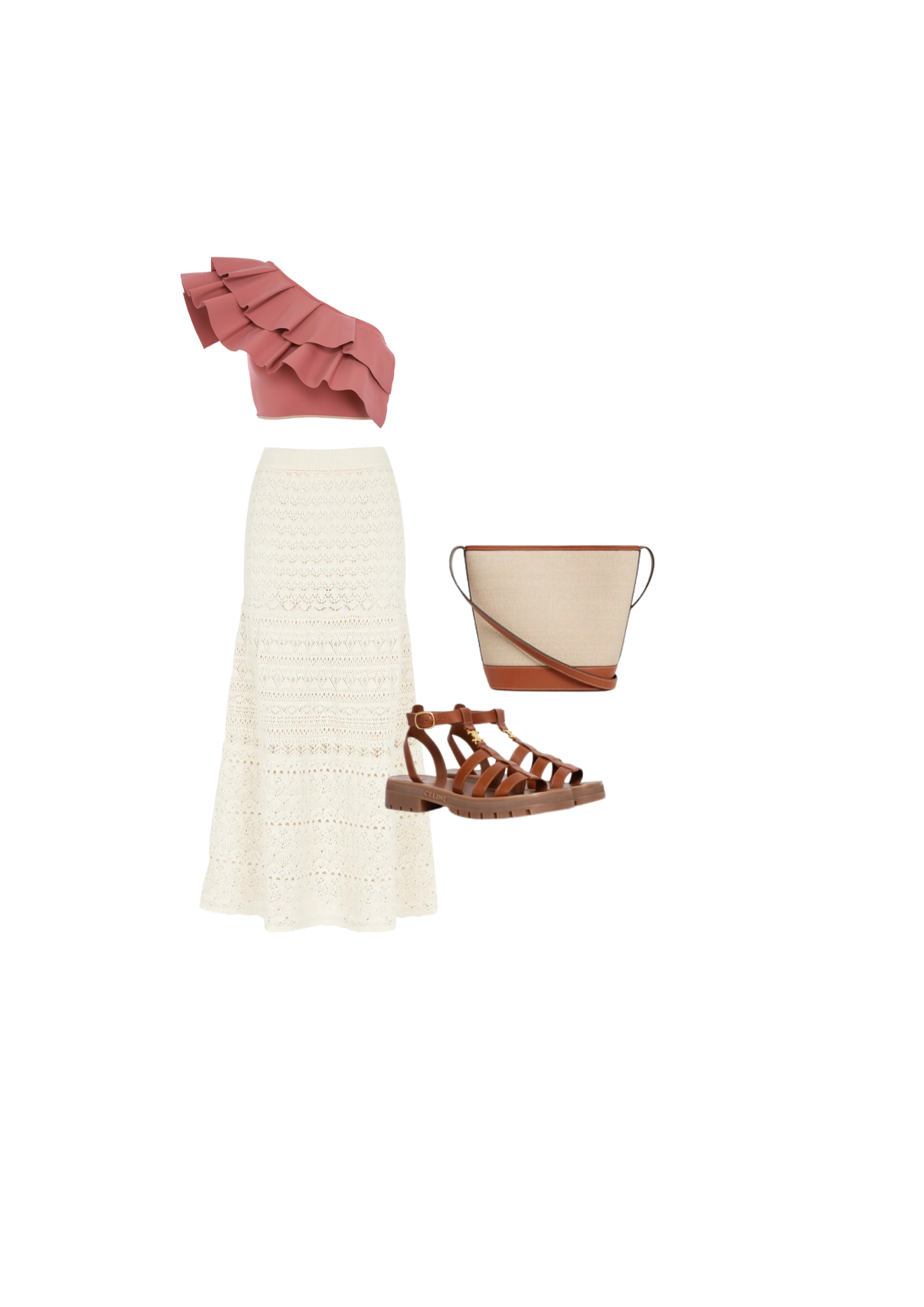 maillot de bain deux pièces à volants