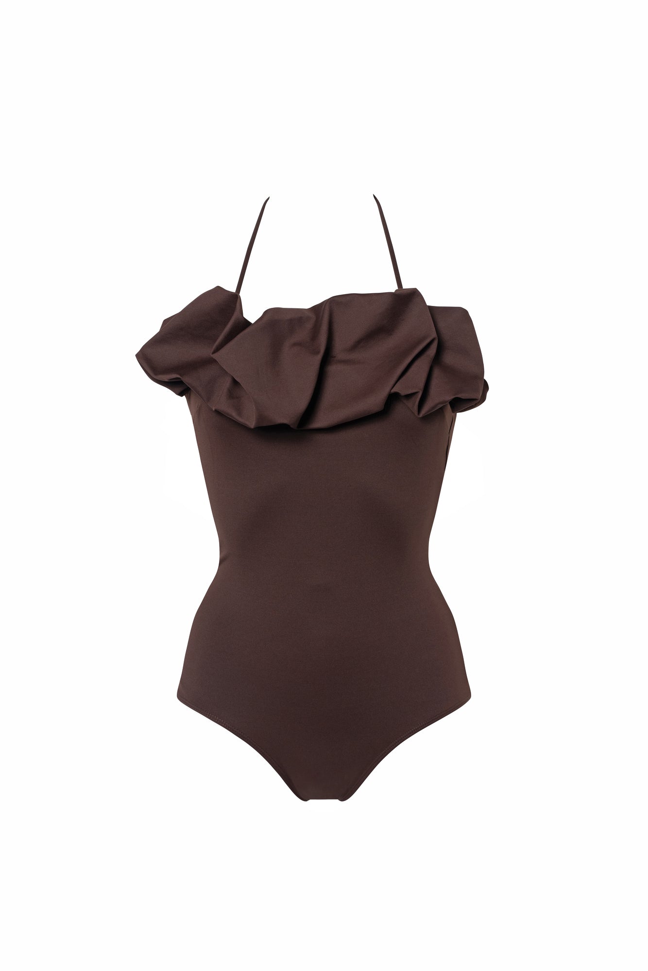 Maillot de bain 1 pièce Marron Chocolat AURORA