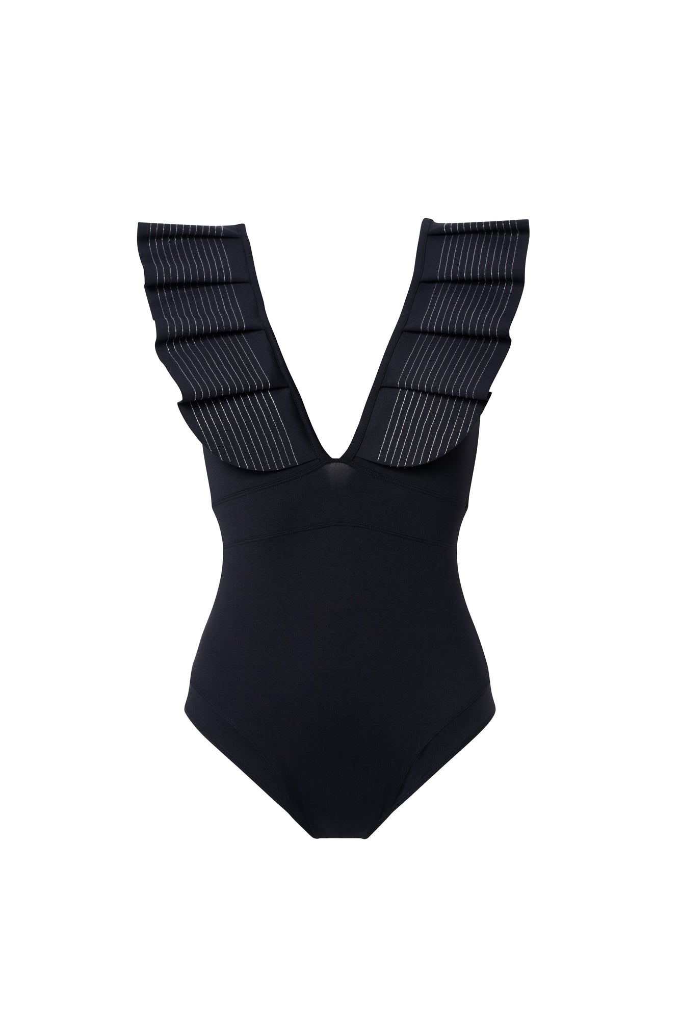 Maillot de bain 1 pièce Noir et Crème Isabela