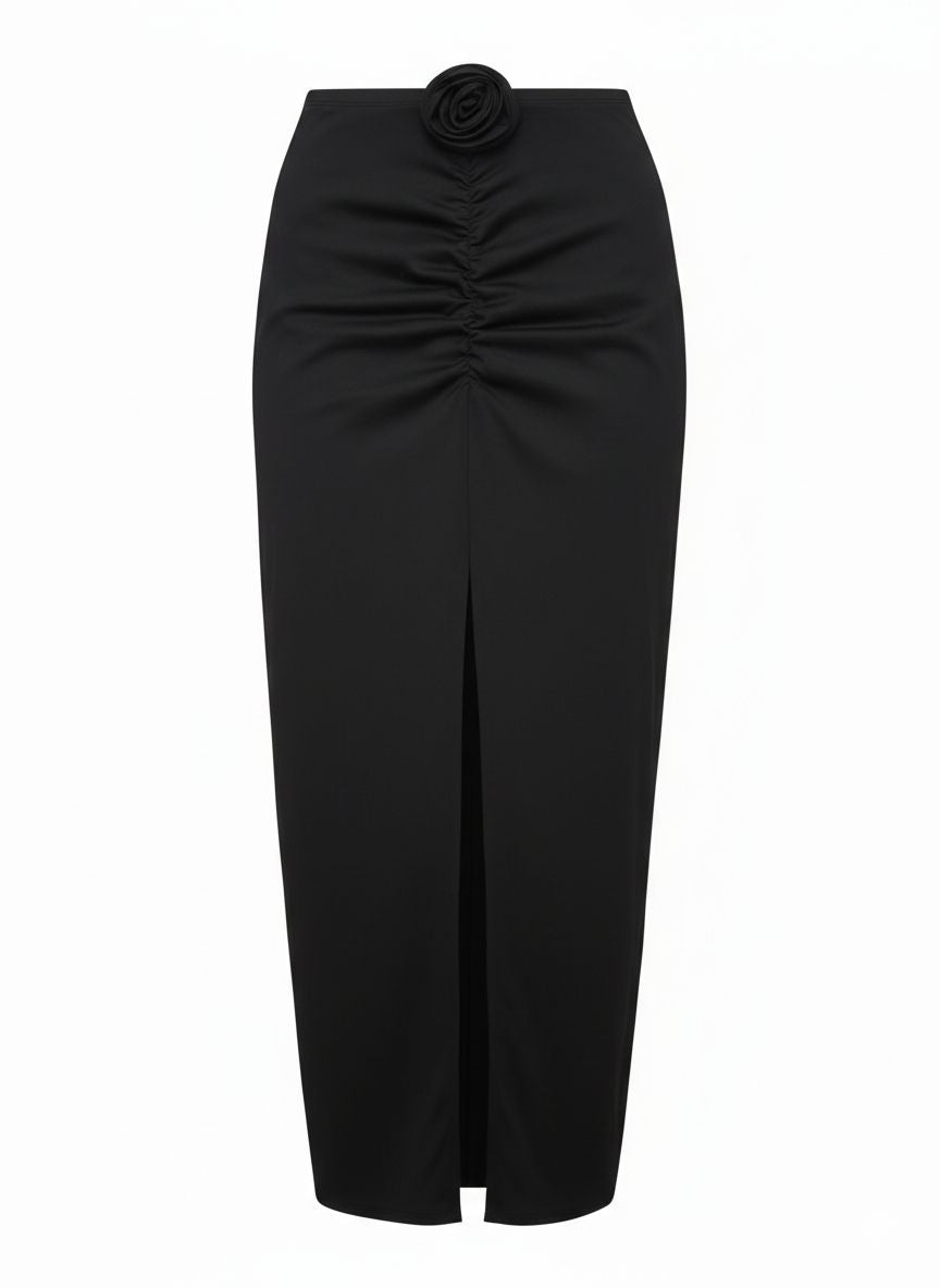 Jupe longue Noir Flora