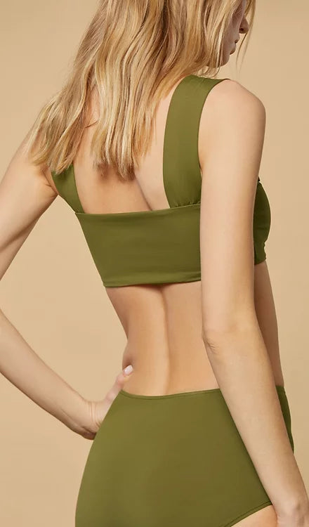 Maillot deux pièces originale et vintage kaki