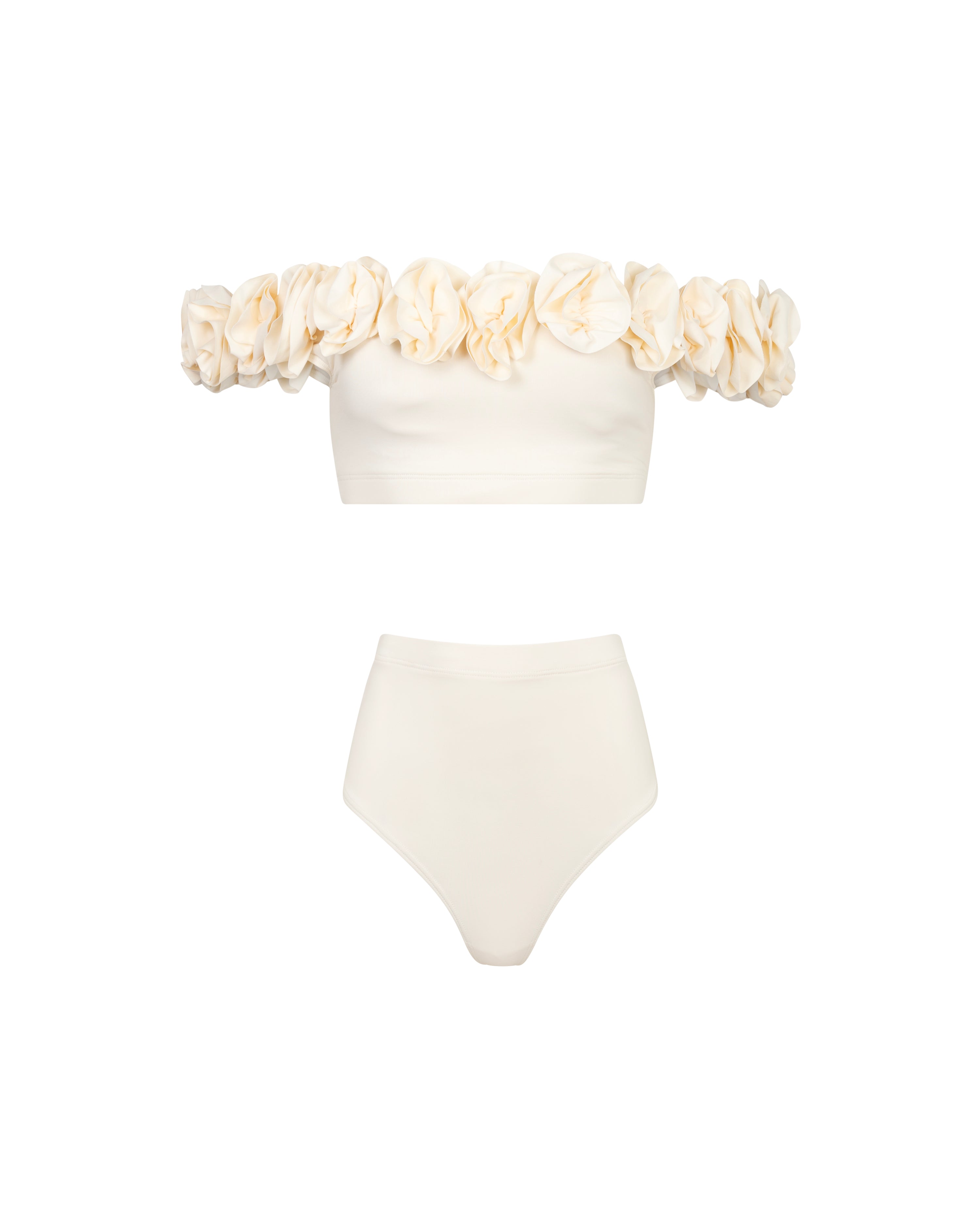 Maillot de bain 2 pièces Blanc Crème Begonia