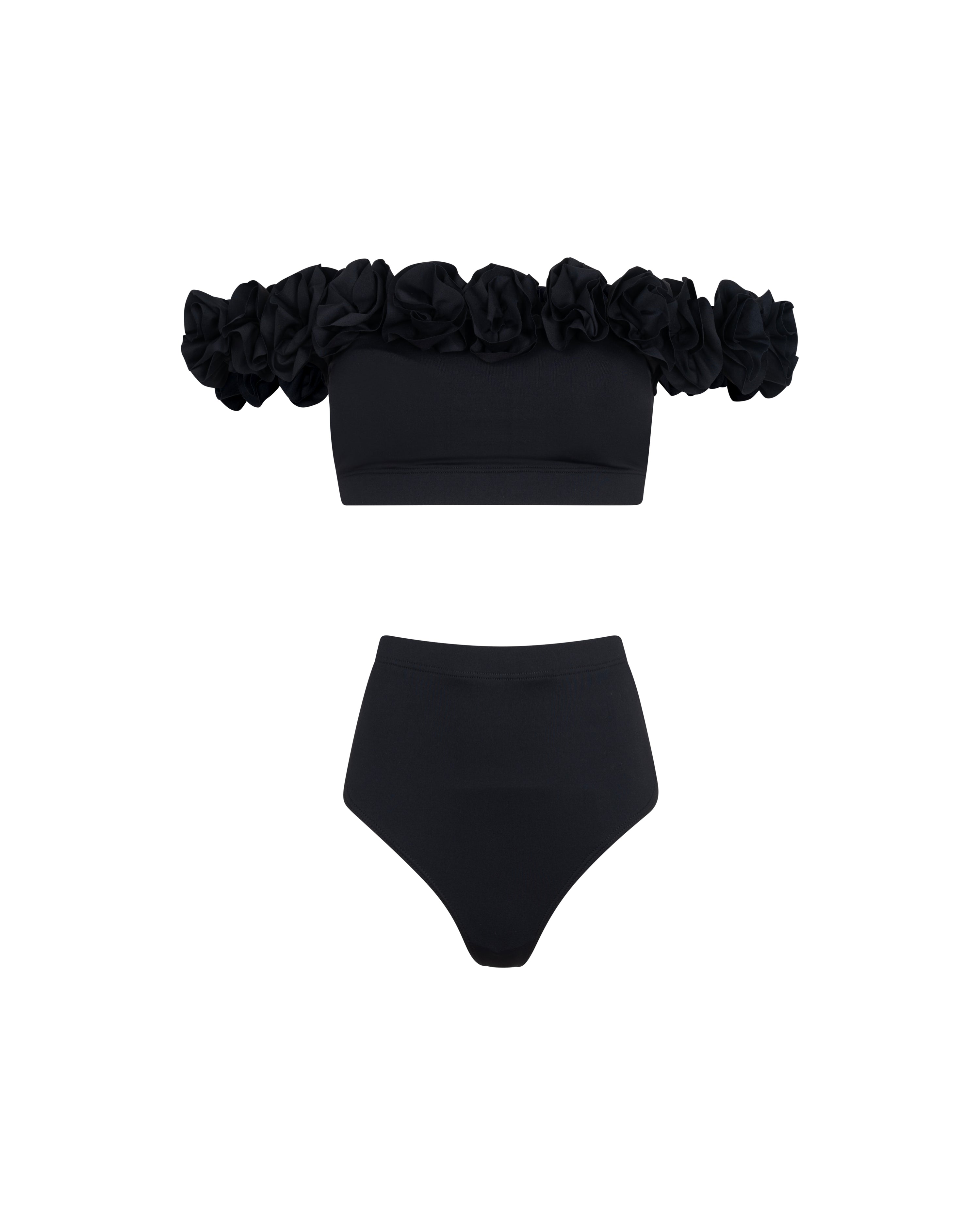Maillot de bain 2 pièces Noir Begonia