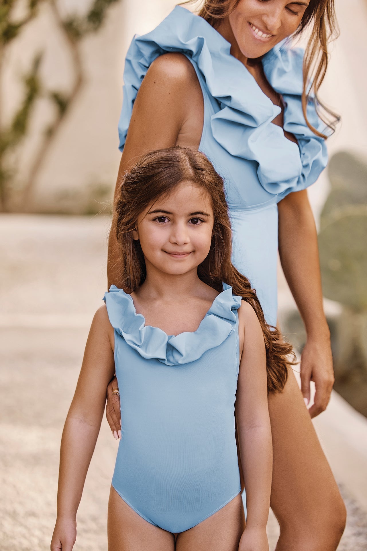 Maillot de bain 1 pièce Enfant Bleu Pastel Palazzo - Edition exclusive Tartine & Chocolat x MAIÔ Paris