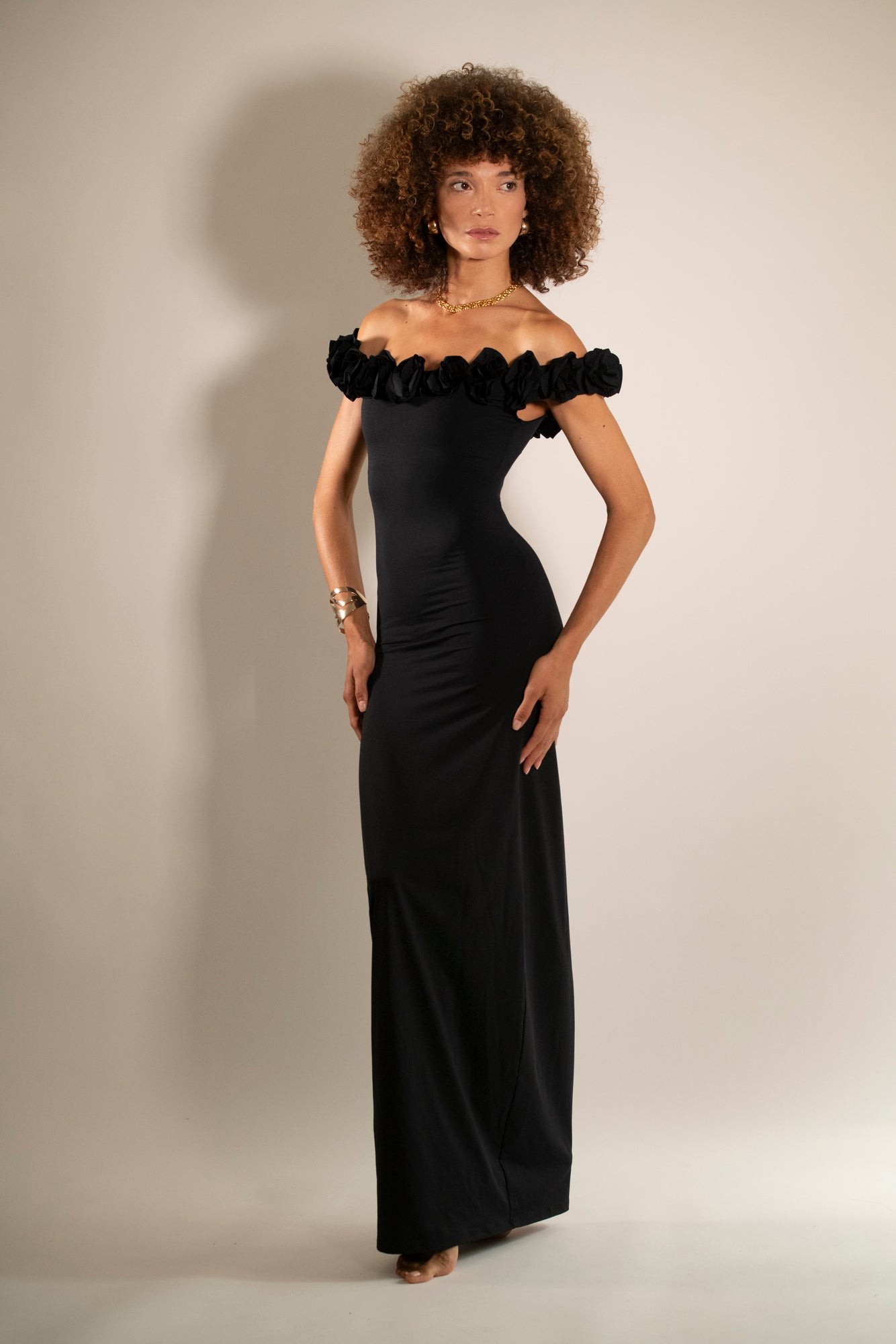 Robe Longue Noir Begonia