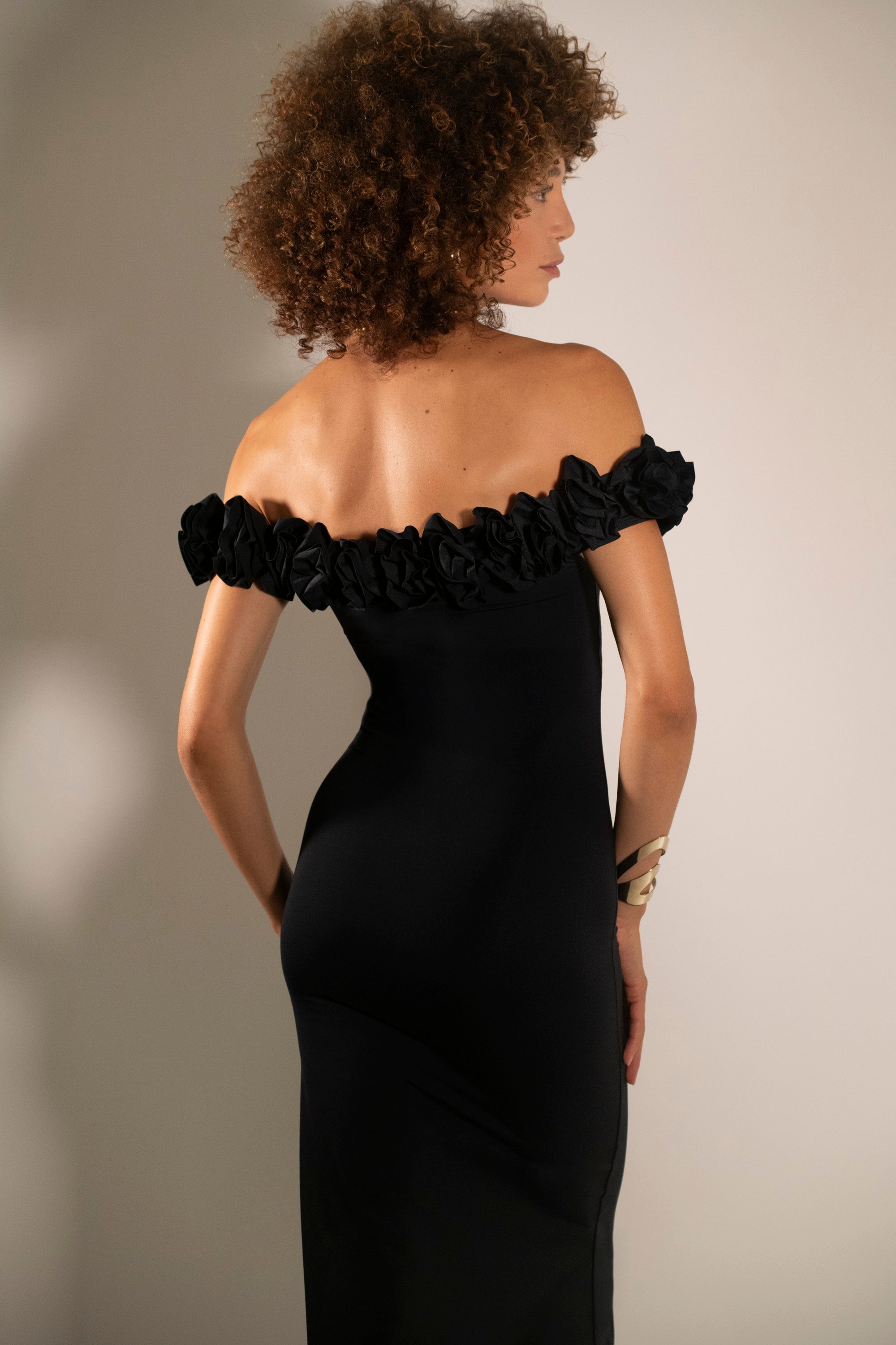 Robe Longue Noir Begonia