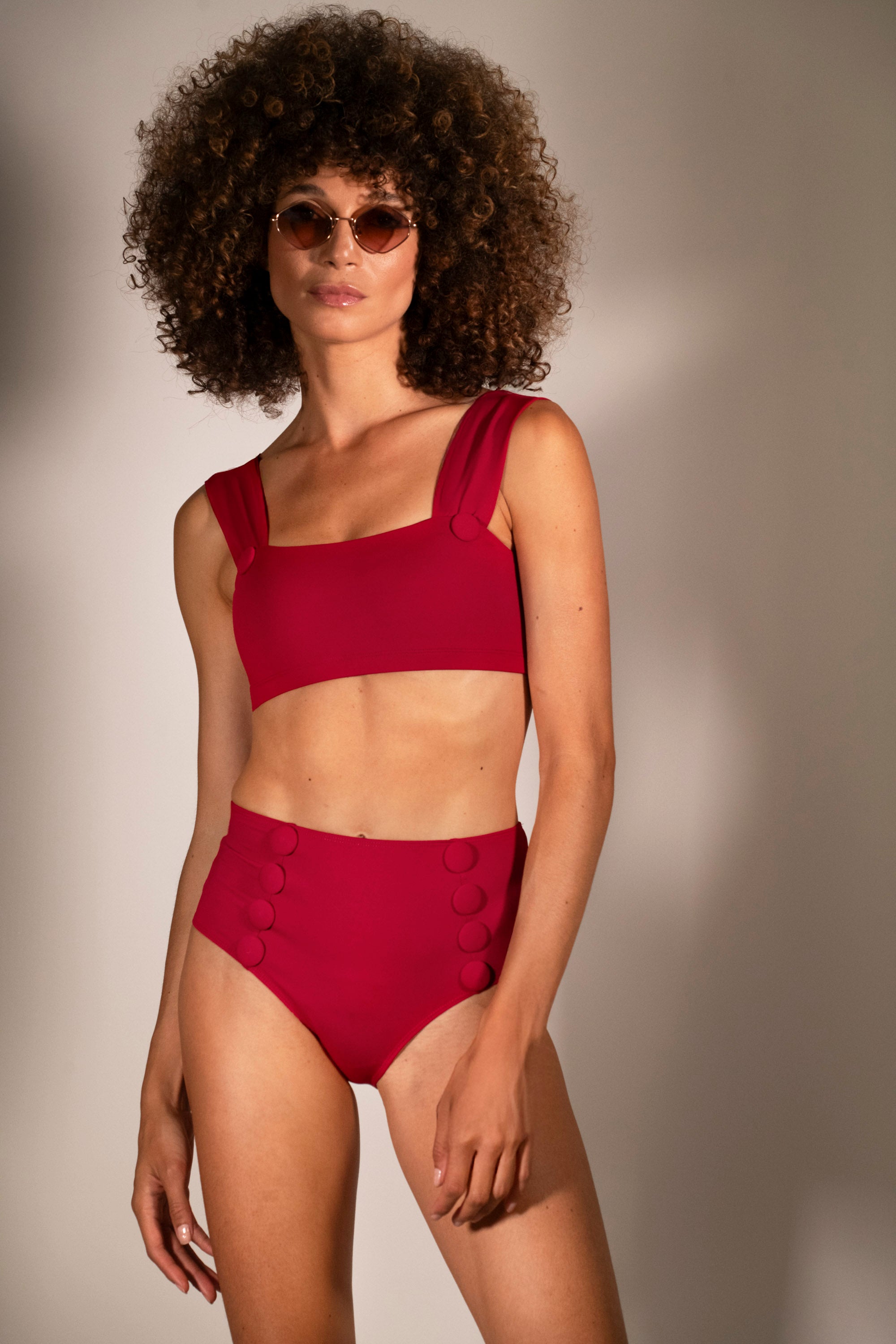 Maillot de bain 2 pièces Rouge Alma