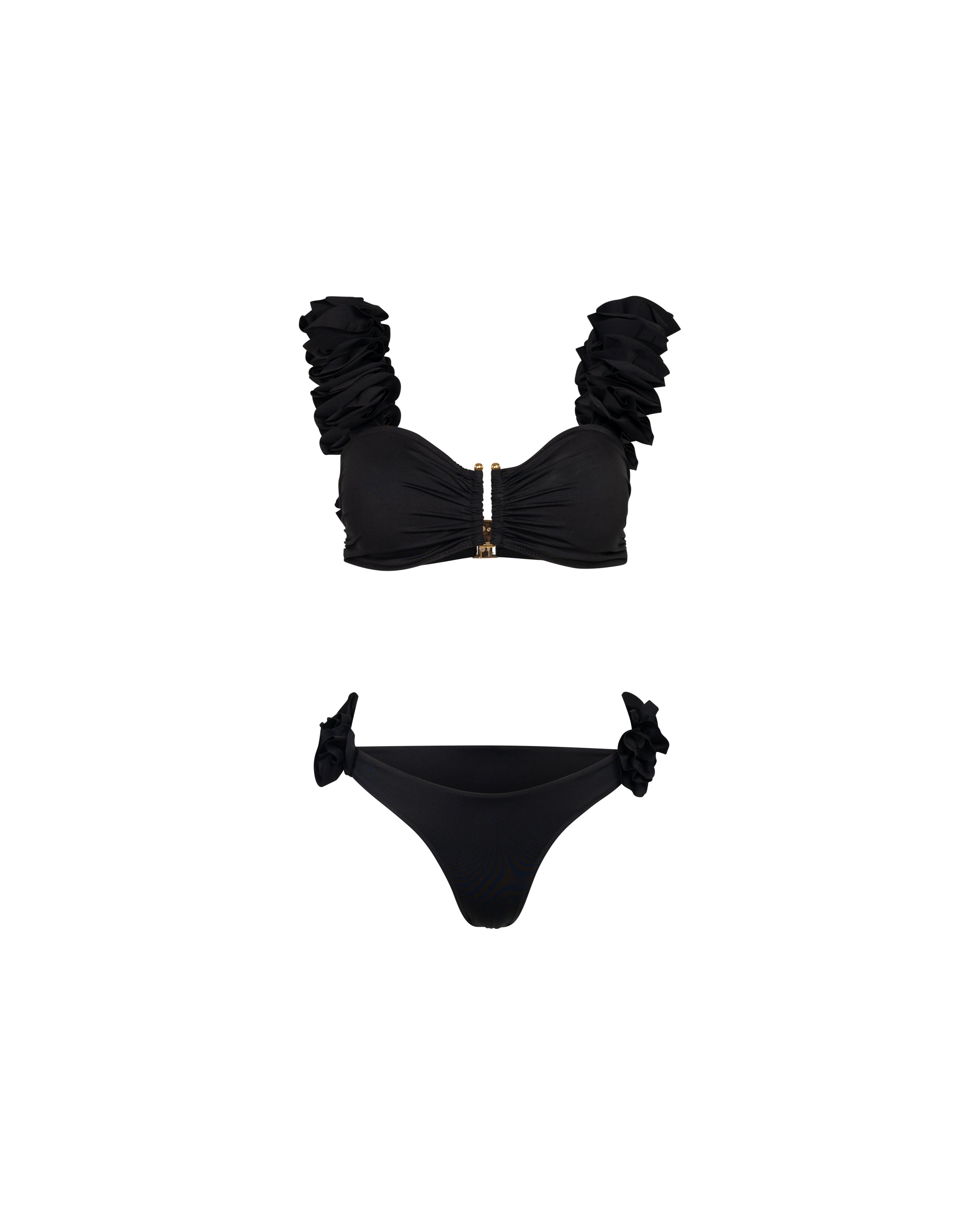 Maillot de bain 2 pièces Noir Flora