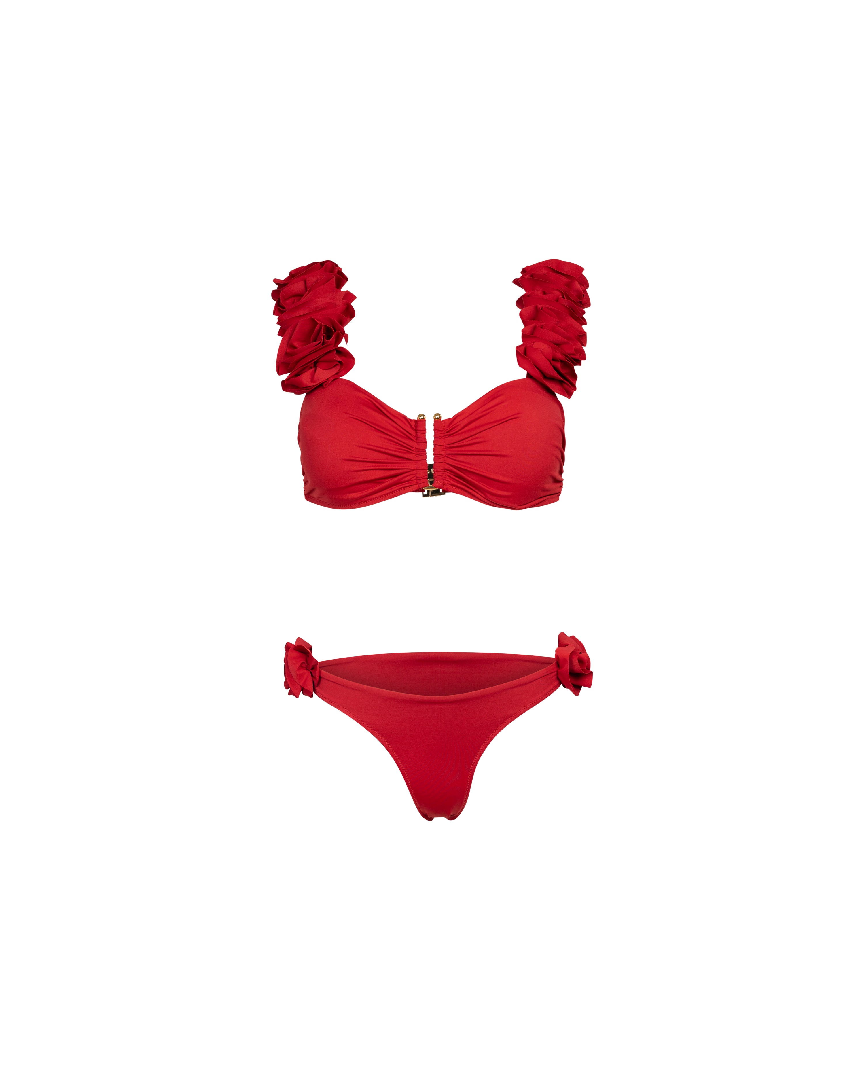 Maillot de bain 2 pièces Rouge Flora