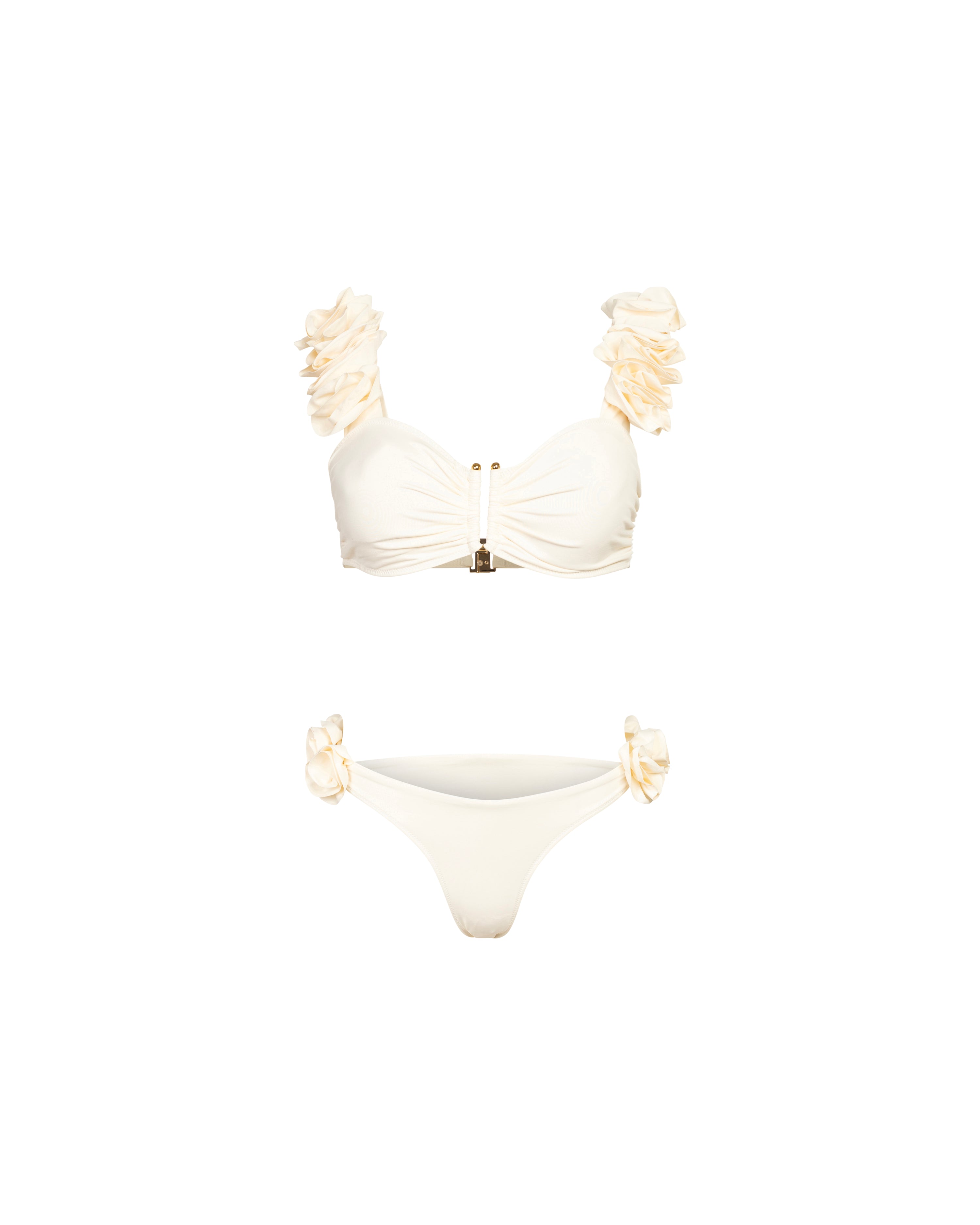 Maillot de bain 2 pièces Blanc Crème Flora