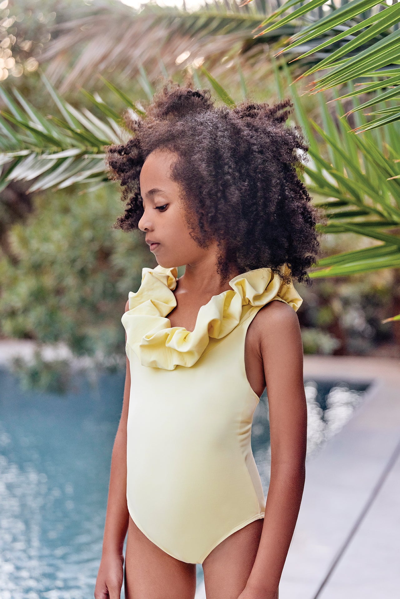 Maillot de bain 1 pièce Enfant Jaune Pastel Palazzo - Edition exclusive Tartine & Chocolat x MAIÔ Paris