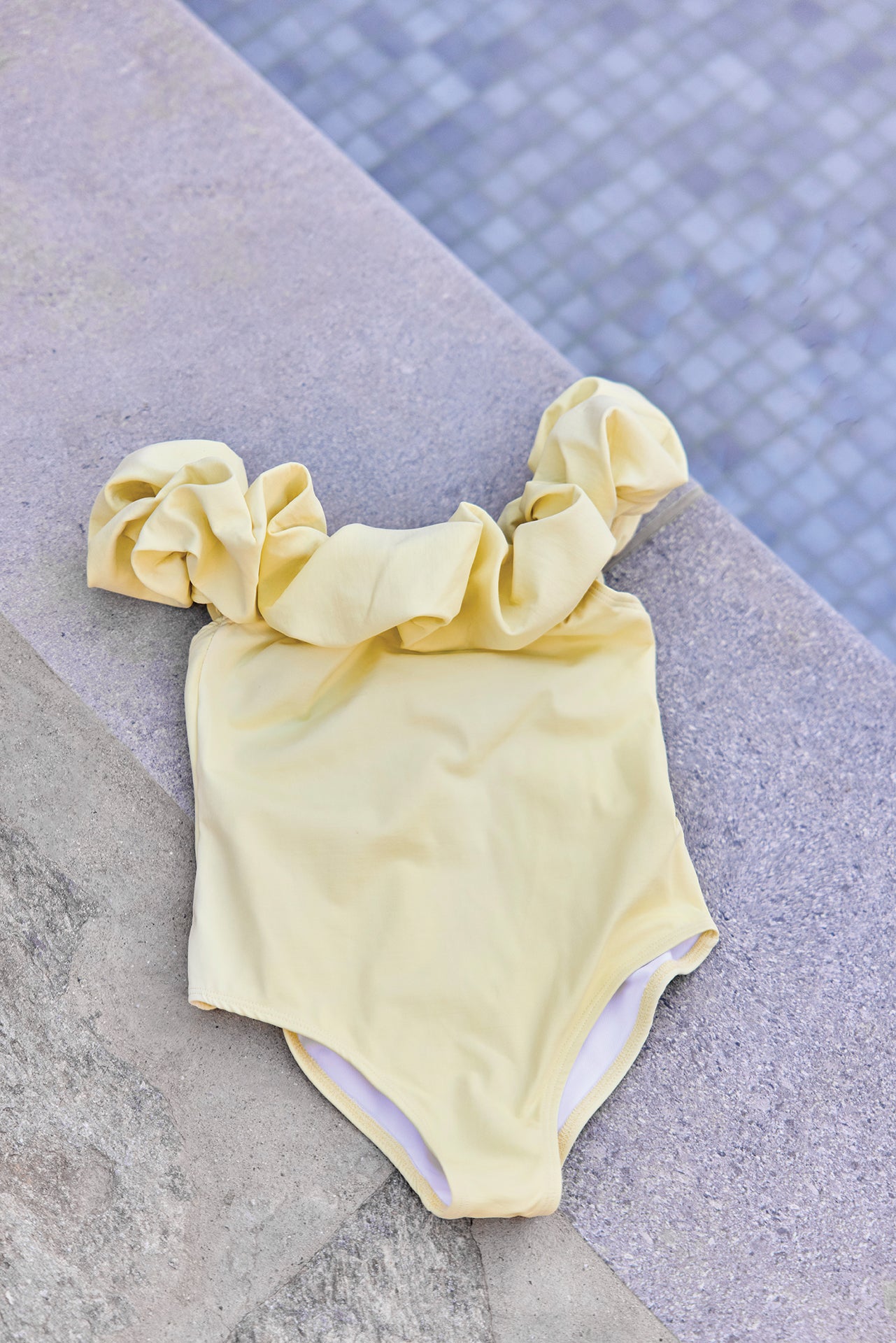 Maillot de bain 1 pièce Enfant Jaune Pastel Palazzo - Edition exclusive Tartine & Chocolat x MAIÔ Paris