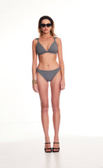 Maillot de bain deux pièces chic couleur bleu gris