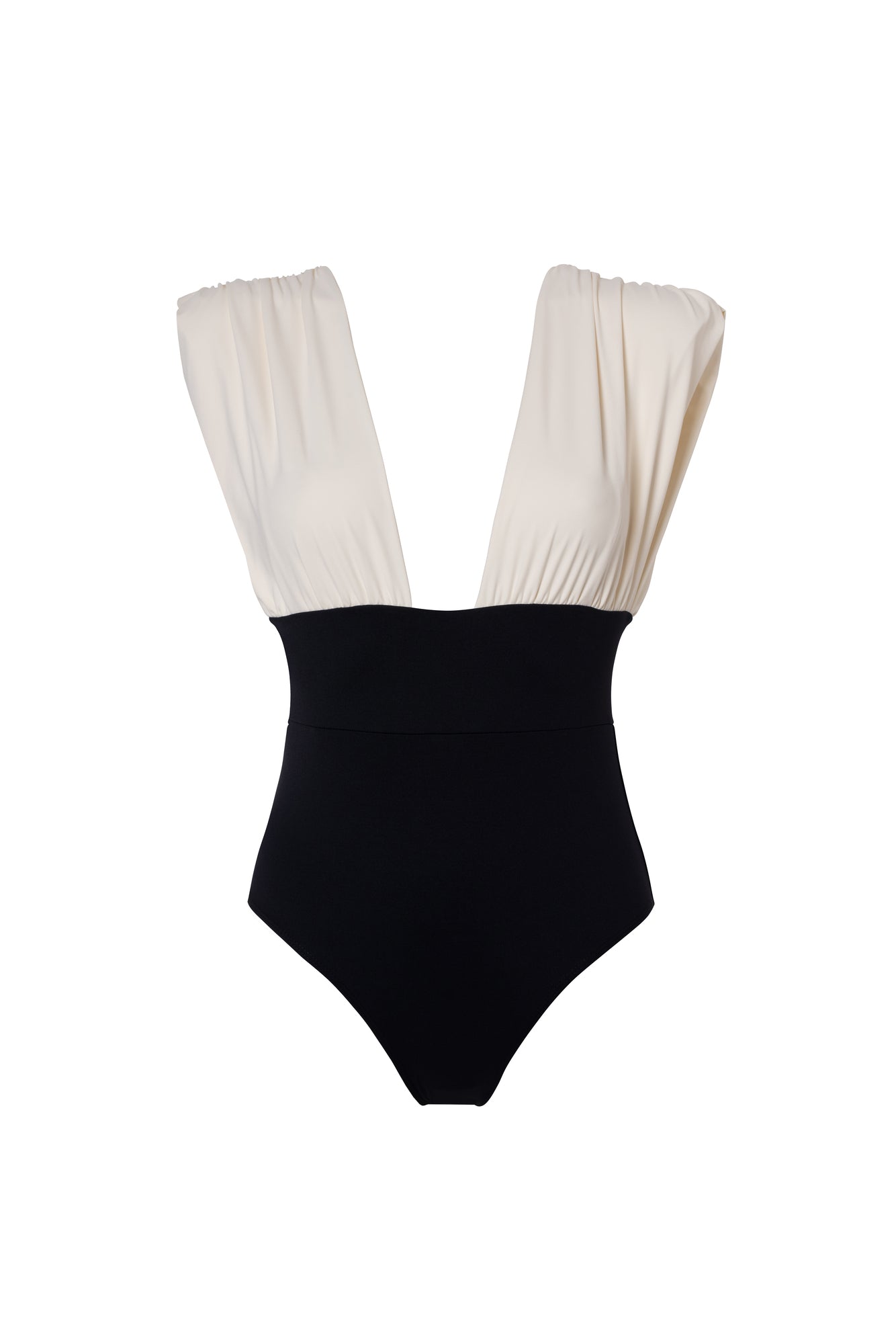 Maillot de bain 1 pièce Noir et Crème Monceau