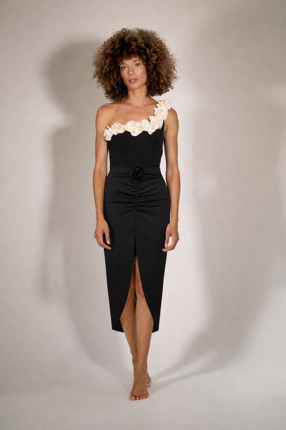 Jupe longue Noir Flora